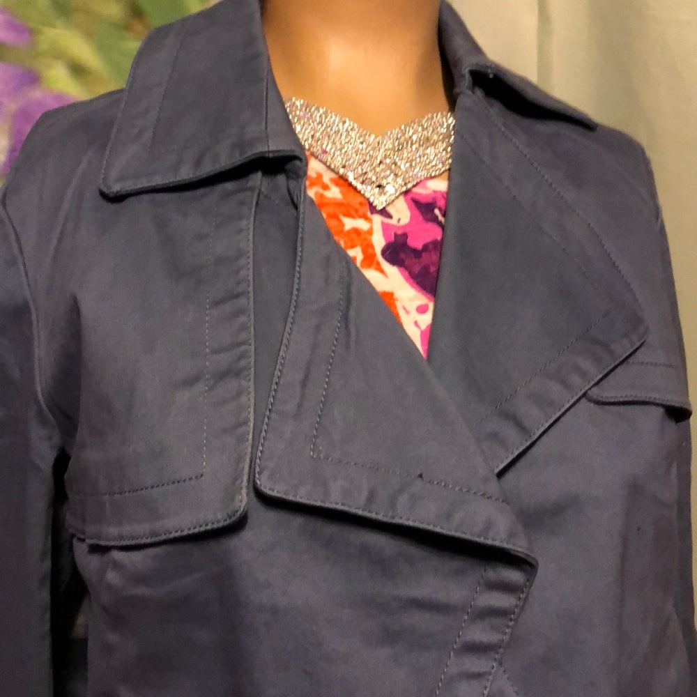 DuJour Blue Cotton Women’s Jacket XS